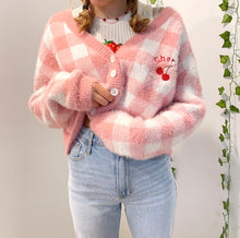 Load image into Gallery viewer, Cherry Cardigan - Pastel Pink
