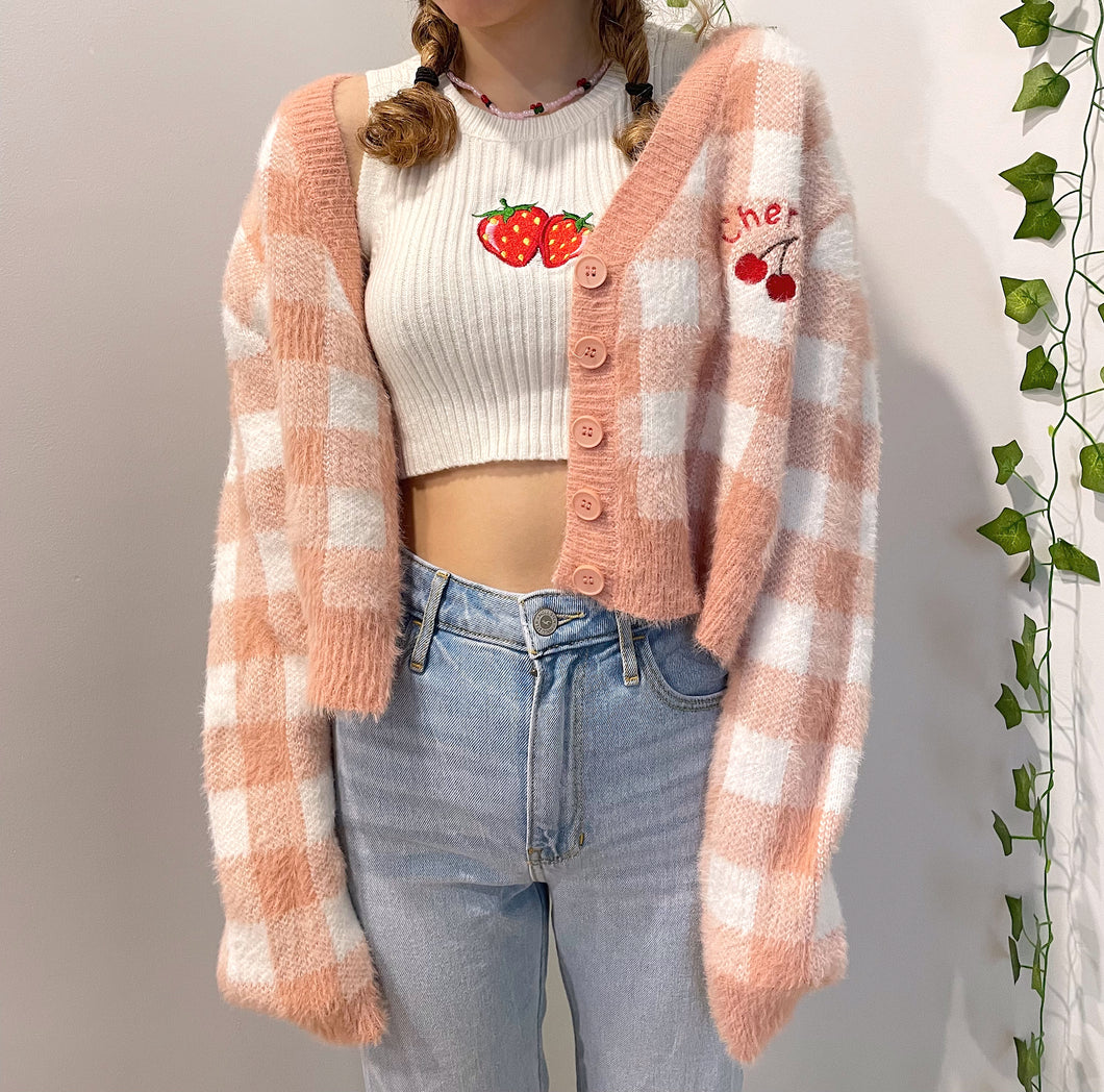 Cherry Cardigan - Peach