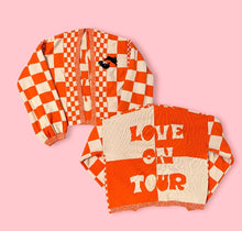 Load image into Gallery viewer, Orange Checkered Bunny Cardigan
