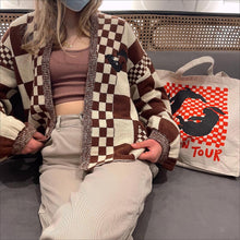 Load image into Gallery viewer, Brown Checkered Bunny Cardigan
